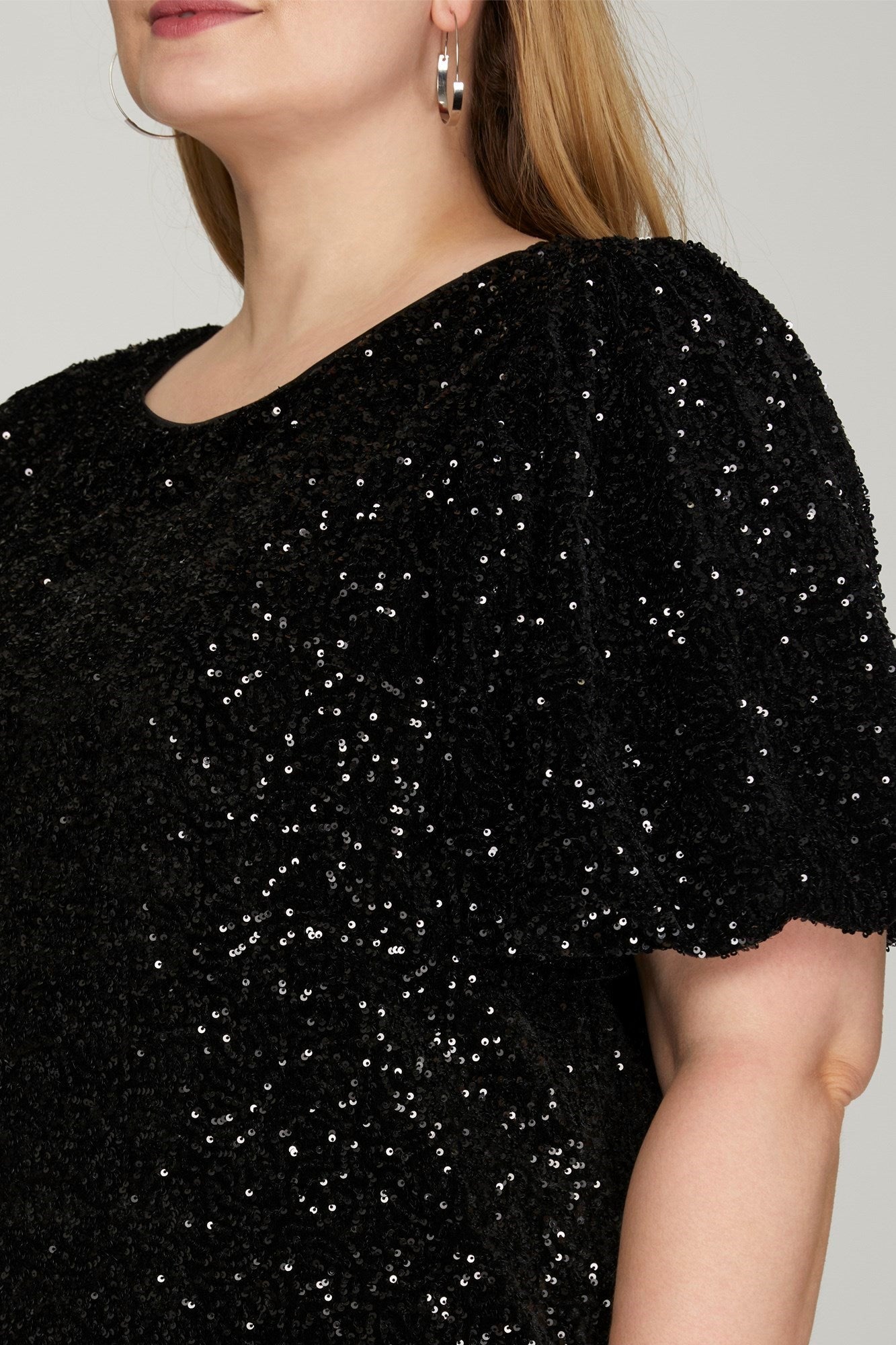 Sequin Shirt Dress In Swifty Midnight -FINAL SALE-( Size S left)