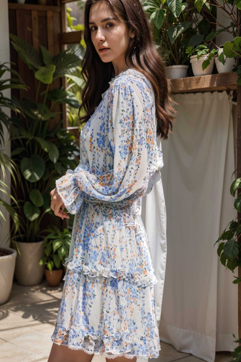 loose leopard print v neck dress drop shoulder a line closed cape paneled