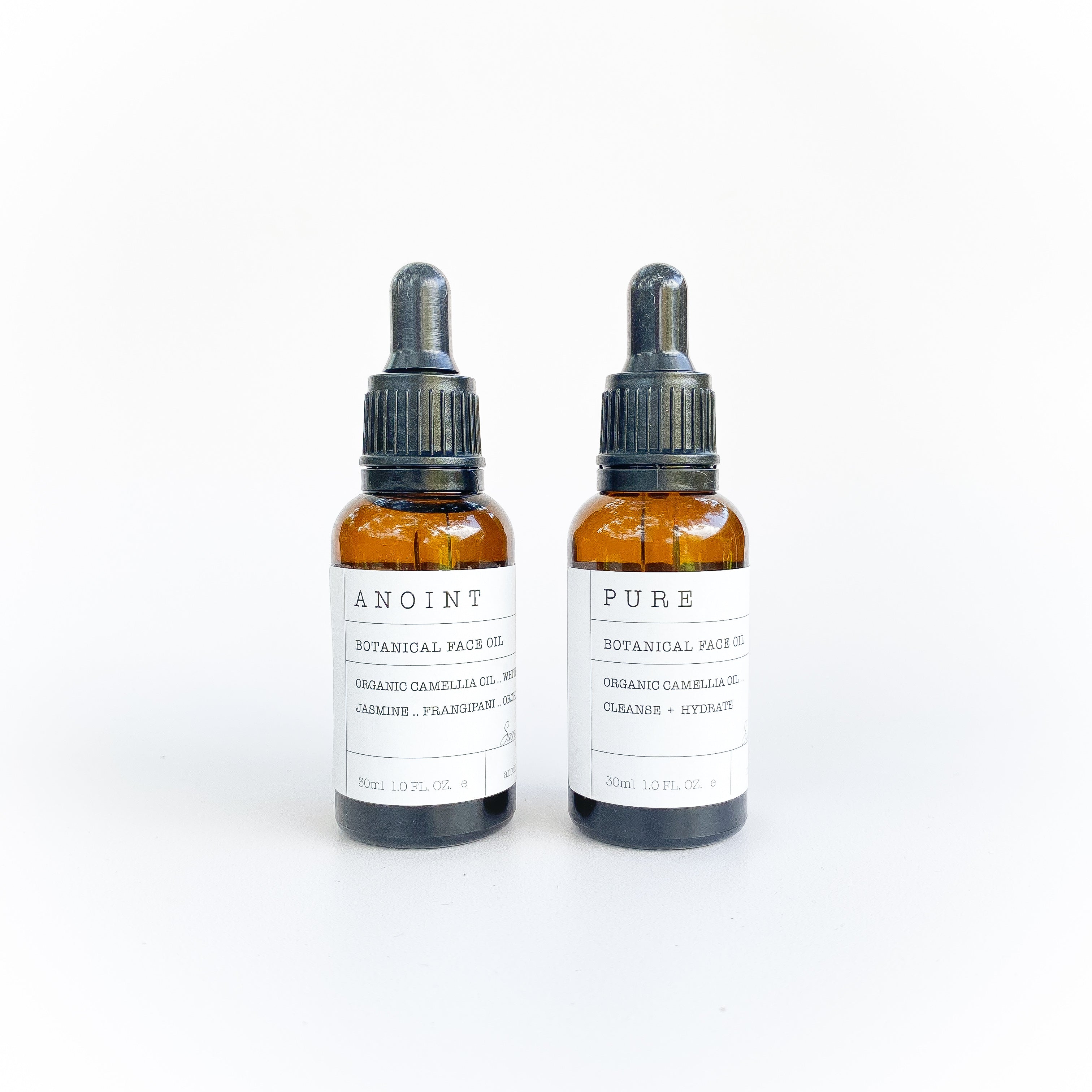 Anoint organic facial serum & camellia oil.