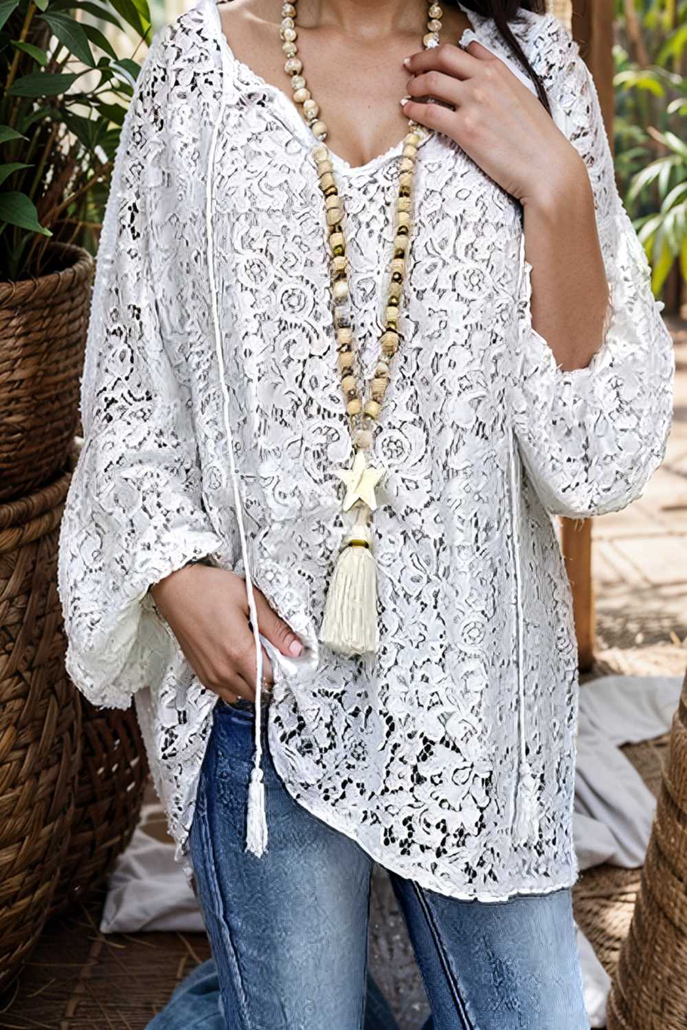 women s blouse white floral lace long sleeve daily vacation streetwear elegant casual v neck plus size l