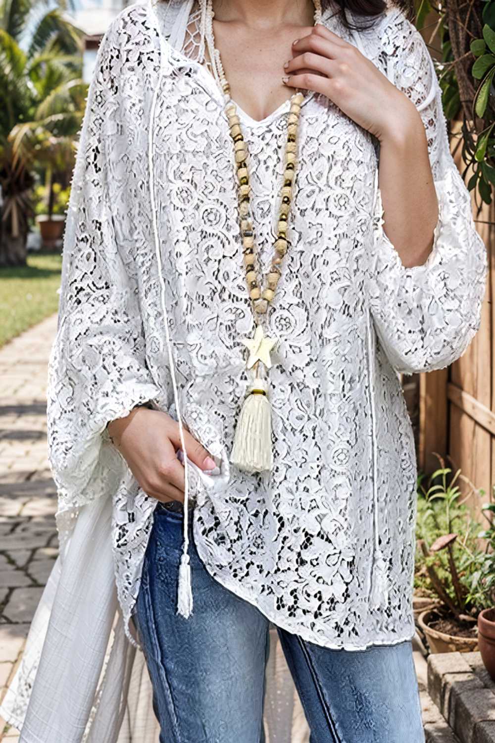 women s blouse white floral lace long sleeve daily vacation streetwear elegant casual v neck plus size l