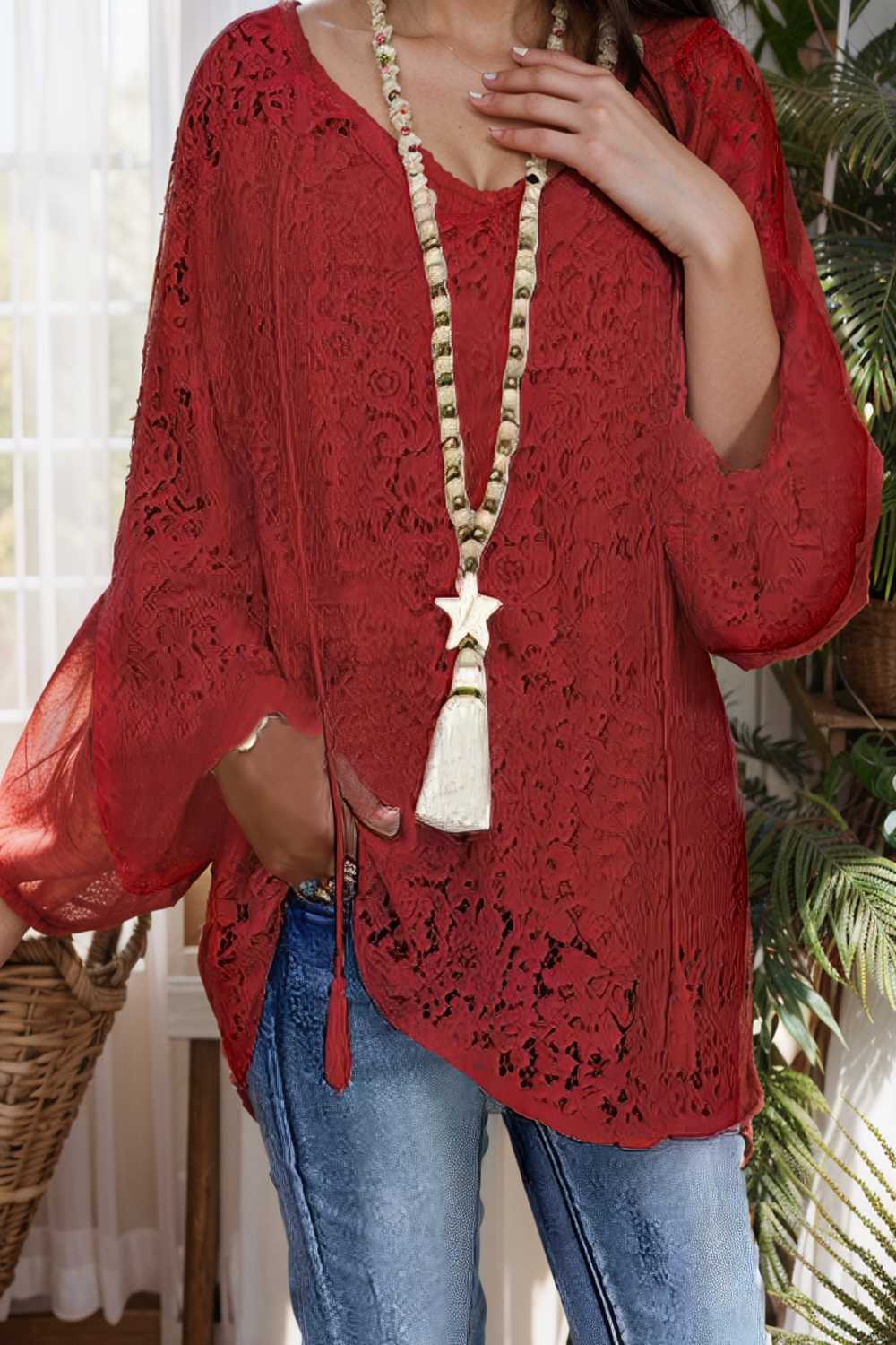women s blouse white floral lace long sleeve daily vacation streetwear elegant casual v neck plus size l