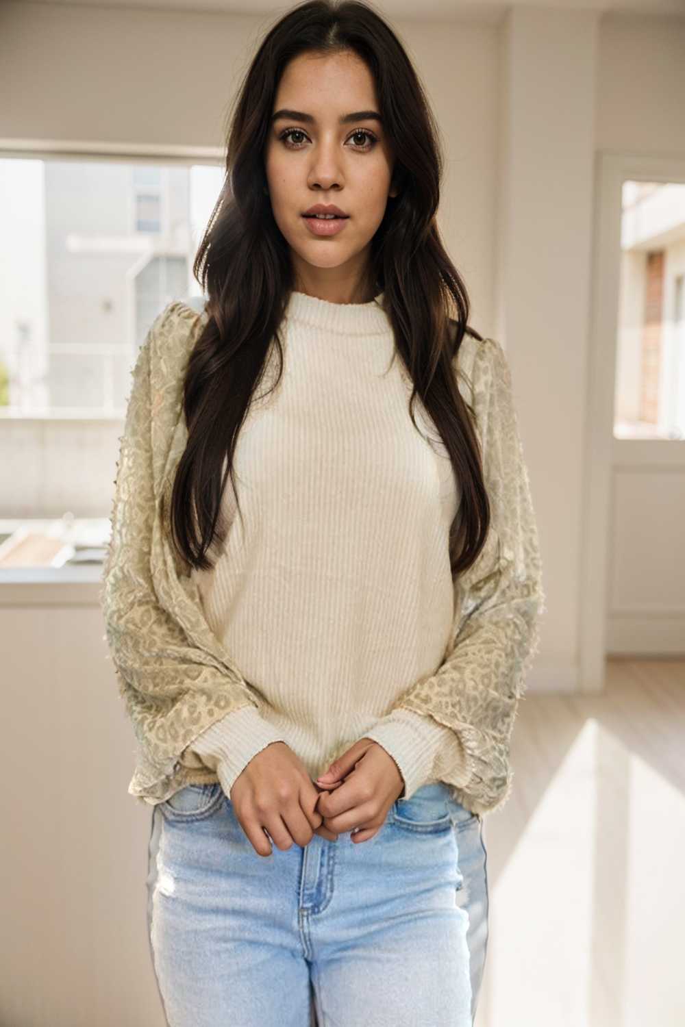 women s loose fit leopard print knit pullover with round neck and casual style top