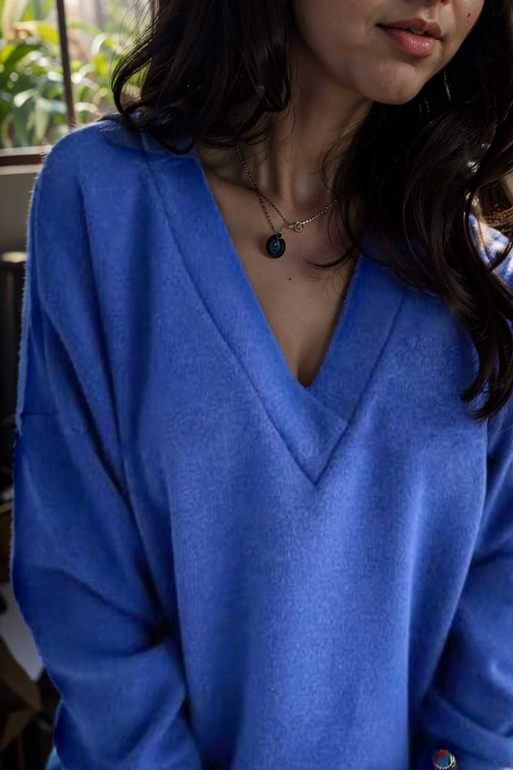 women s sweaters solid v neck long sleeve button sweater